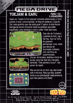 ToeJam & Earl (World) (Rev A) box cover back